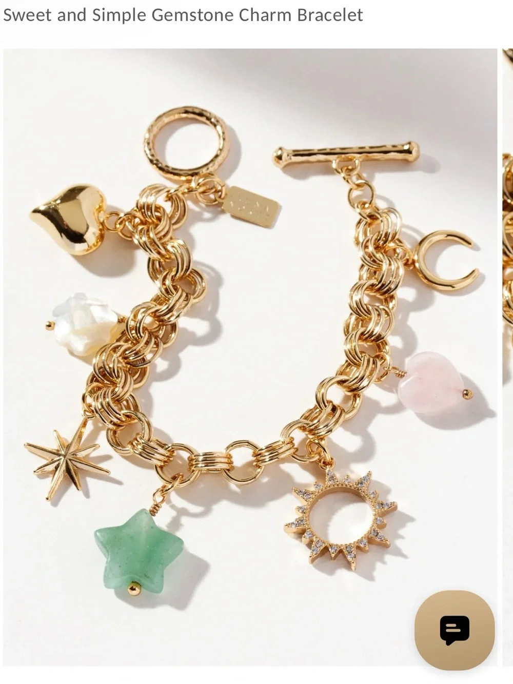 Luna Norte Charm Bracelet with Multi-Stone Charms - Women’s Jewelry Bracelet